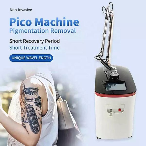 Nueva tecnología de Corea para la eliminación de tatuajes, máquina para blanquear la piel sin dolor, eliminación de pigmentos, láser nd yag de picosegundo, dispositivo de línea de labios para lavado de cejas con conmutación Q