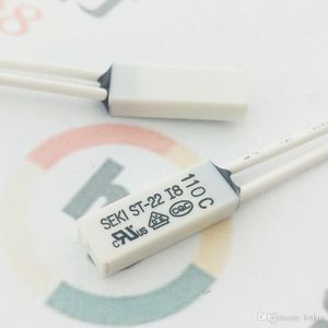 Corée SEKI interrupteur de température ST-22 250V7A interrupteur de protection thermique normalement fermé à 110 degrés