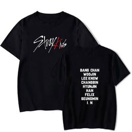 Corée Stray Kids T-shirt Hommes Femmes Mode Coton Tshirt Hip Hop Tops Fille Tee Kpop Felix Woojin Tshirt Été Hommes Tshirt Garçon 220608