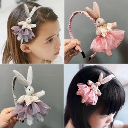 Korea Stijl Schattige Konijn Pop Meisjes Hoofdband Mooie Cartoon Kinderen Hoofddeksels Dier Prinses Haaraccessoires Geschenken Haarbanden Hoofd Hoepel 2883