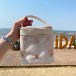 Korea -stijl waterdichte lunchboxpakket draagbare geïsoleerde canvas lunchzak koeler thermische voedselopslag picknicktassen voor vrouwelijke kinderen