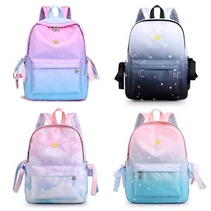 Korea Women Sackepacks School Children Children Sacs For Girls Book Bag Bag Cartoon Printing Backpack 220425