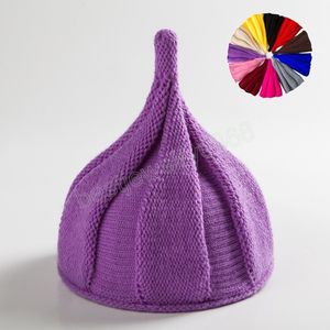 Gorros tejidos acrílicos coreanos para mujeres y niñas, gorros tejidos para bebés, gorros cálidos a la moda para invierno, gorros Unisex para adultos con cubierta para la cabeza