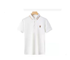 Zomer Luxe Poloshirt voor Heren Vrije tijd Zakelijk Veelzijdig Trendy Polokraag Los T-shirt met korte mouwen voor midden- en jonge herenkleding