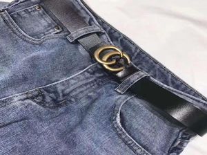 Pantalon coréen antique en cuir à deux couches avec lettre G pour femmes, ceinture à boucle lisse 039s, 8211440