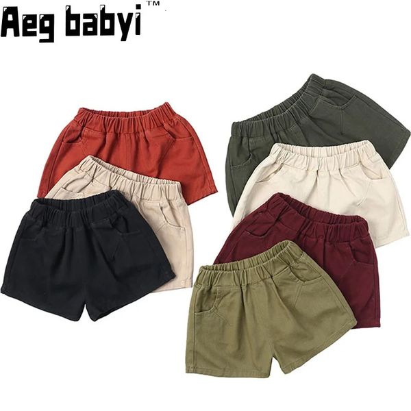 Coréen bébé garçons Shorts été coton barbe à papa couleur Shorts pour filles pantalons enfant en bas âge enfants courts décontracté enfants vêtements 1-6Y 240305