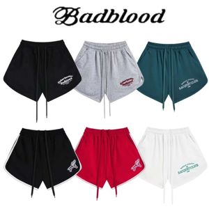 Korean Badflood shorts, dames trendy zomers pittig meisje geborduurde letters, hoge taille casual sport bijgesneden broek 52