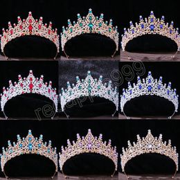 Coréen Baroque mariée couronne chapeaux cristal cheveux robe accessoires diadème pour femmes mariage strass couronne cheveux bijoux