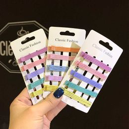 Coreano Basic para ni￱os BB Color de helado Color de una l￭nea Clip encantador accesorios para el cabello de ni￱a