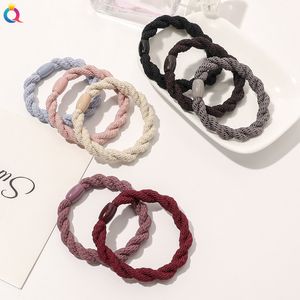 Korean Basic Ribbon Elastic Hair Bands for Women High Elastic Hairband Hair Rope Headwar Hoofdress Fashion Hair Accessoires 1617