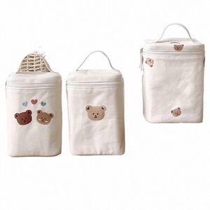 Ours coréen enfants sac à lunch isolé petit déjeuner thermique boîte à lunch stockage des aliments toile à glissière femmes sac de pique-nique portable voyage v0DH #