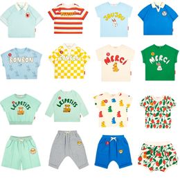 Marque coréenne enfants vêtements été garçons t-shirts pantalons dessin animé enfant en bas âge sweat filles boutique tenues infantile bébé t-shirts 220507