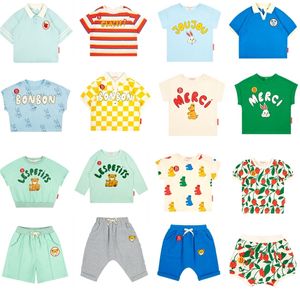 Marca coreana Ropa para niños Verano Niños Camisetas Pantalones Dibujos animados Niño Sudadera Niñas Boutique Trajes Bebé Bebé Tees 220507