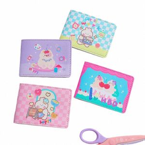 Coréen Carto Bear Card Holder Student Girl Multi Slot Card Pack Permis de conduire Housse de protection B6ud #