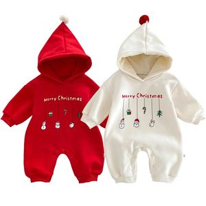 Région de bébé de Noël coréen pour garçons vêtements de fille enleceau épaissis pour la combinaison de la combinaison pour la combinaison de mode captureuse en une seule pièce Toddler 240428