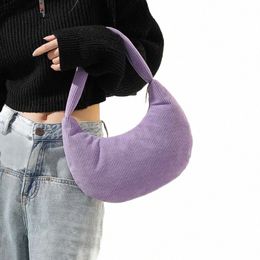 sac d'écoute en velours côtelé coréen sac à main en forme de halte de grande capacité sac fourre-tout