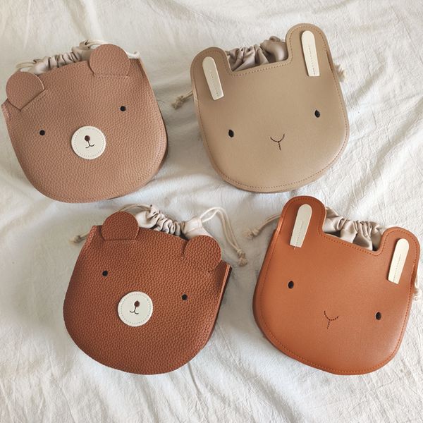 Coréen mignon garçons filles petit ours lapin sacs à dos mode enfants style animal corde épaules sac enfants jouent sac à dos F1422