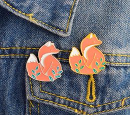 Koreaanse Leuke Vos Desgin Broches Legering Emaille Olie Drop Dier Pins Voor Unisex Kinderen Kraag Rugzak Badge Mode Ornamenten Acce7957385