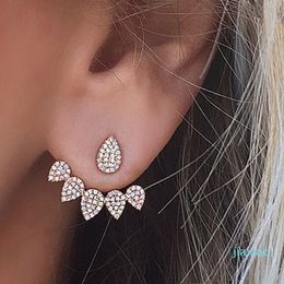 Koreaanse schattige water drop oorbellen voor vrouwen meisjes kristal geometrische kleine oorbel mode oor sieraden accessoires