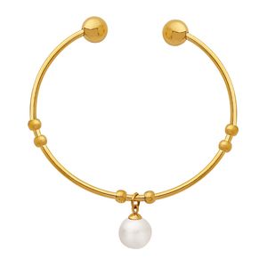 Drame coréen avec un petit vent doux, doux, cool, niche unique, pendentif en perles d'imitation, bracelet transfrontalier en acier titane, vente en gros de bijoux