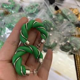 Boucles d'oreilles coréennes 2020 cuir Earcuff torsadé Druzy blanc vert noir femmes gros bijoux Sieraden Joyas Boho bijoux