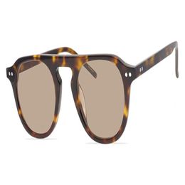 Koreaanse Mode Grote Frame Zonnebril Shades Merk Grijs Bruin Lens Zonnebril Geel Bee Brillen Mannen Vrouwen Plank Retro Brillen w277Y