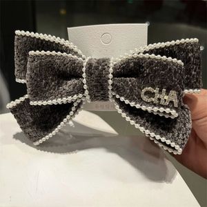 Korean Fashion Bowknot Letter Haarclip Back of Head Bows Clip Headwar Top Spring Accessories For Women Cheveux 240220