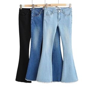 Jeans de petit ami de mode coréen pour femmes pantalons denim en denim Vintage vêtements pantalon maman jeans femme basse hauteur jeans skinny noir 240506