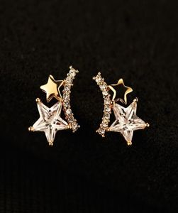 Fashion coréenne Stars exquises boucles d'oreilles zircon bijoux femelles luxe 18 km plaque à oreilles plaquées boucles d'oreilles mode simples boucles d'oreilles gif6936694