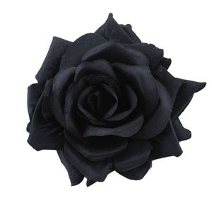 Korean Fashion Fabric Big Rose Flower Broche Art Art Rapel Pins Dress Suit Corsage Luxulry Wedding Women Sieraden Accessoires