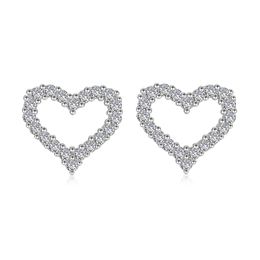 Mode coréenne amour coeur boucles d'oreilles pour femmes de luxe diamant doux concepteur boucles d'oreilles boucle d'oreille anneaux bijoux en gros