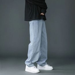 Corée Fashion Mens Casual Long Jeans Classic Man Straight Denim Pantal
