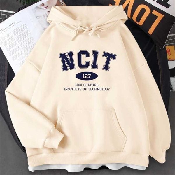 Mode coréenne NCT Hoodie Femmes Hommes Neo Culture Institute of Technology NCT 127 Hoodies Kpop Fans Vêtements Streetwear Hoody 211206