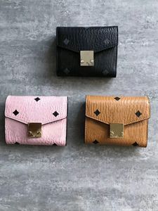 Portefeuille court imprimé à trois volets pour hommes et femmes, mode coréenne, grande capacité, sac pour cartes de crédit