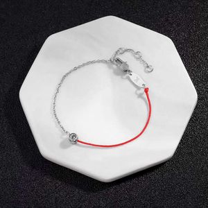 Fashion coréenne Titane en acier simple Bracelet rouge diamant Femmes S rose Gol Lucky Rope Birtyear Bijoux