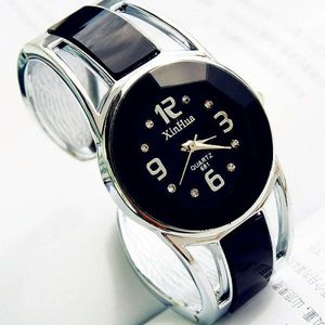 Montre créative avec bracelet en verre pour femmes, mode coréenne