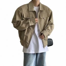 coréen Fi vestes haut de gamme pour hommes niche américaine courte veste de baseball épaulettes surdimensionnées vêtements de travail Bomber veste hommes p3zS #