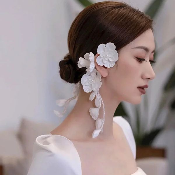 Coréen fleur oreille suspendue Band de cheveux Bridal Wedding Bandband Photographie Headwear ACCESSOIRES BRIDAL CADEAU BRIDES