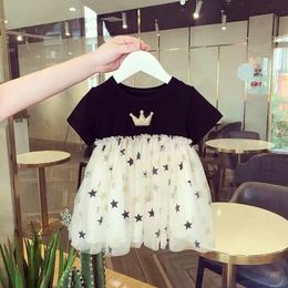 Koreaanse meisjesjurk kinderen chique zoete prinsesjurk a-line kinderjurk bloemenvest halter baby rok