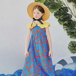 Filles coréennes robes été enfants t-shirt frère soeur correspondant vêtements enfants garçons Bebe tomate Thanksgiving vêtements filles hauts Q0716