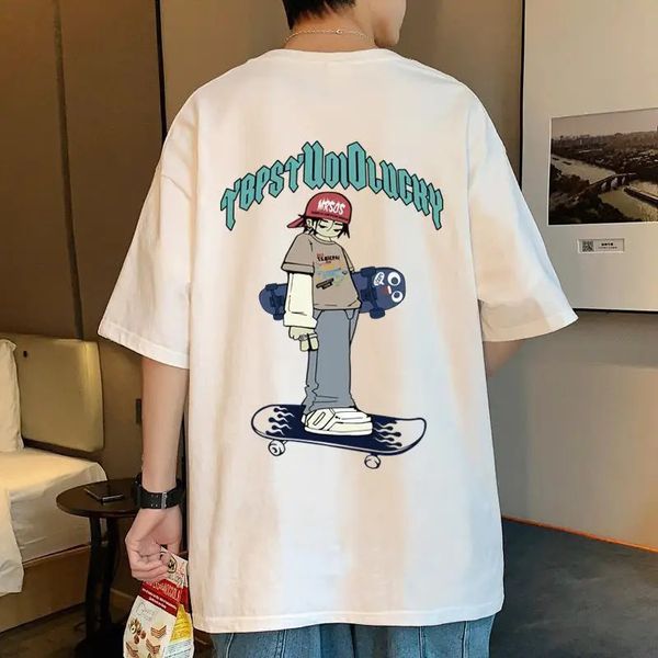 Tshirt de skate-skateboard coréen High Street Boy Tshirt pour hommes et polyvalent de style hong kong