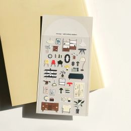 Koreaans importmerk suatelier huis meubels papieren stickers schattig plakboeking diy journaling dagboek briefpapier sticker decor