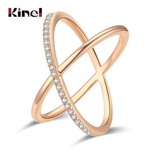 Korean Ins Style Nieuwe Ring Double Design Simple Micro Set Zirkoon Modieuze damesaccessoires
