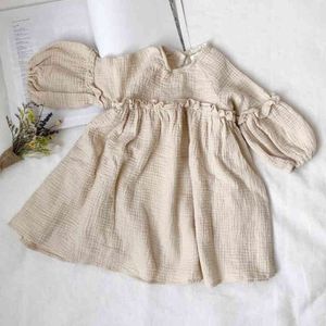 Coréen Japon Style Bébé Filles Robes Printemps Enfants Robe Linge Vêtements Volants Princesse Enfant Vêtements 210429