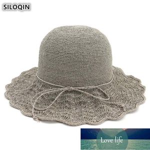 Style japonais coréen Special Fine Grass tissage du chapeau de paille pliable pliable HATCHADE BETS BETS ÉLÉGANT Fashion Beach Wide Brim