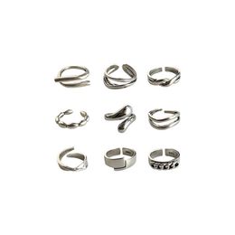 Joyería coreana industria pesada combinación simple anillo de dedo índice femenino ligero lujo minoría ins estilo fresco anillo de discoteca personalizado