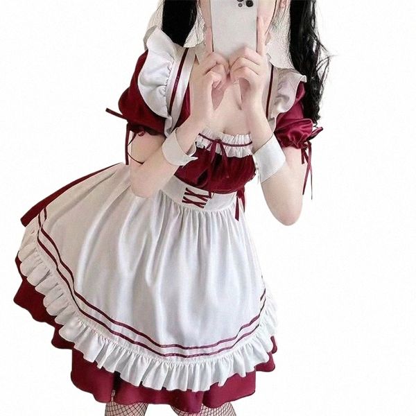 Coréen Kawaii Lolita Mascarade Party Stage Cosplay Costume Sexy Pure Sex Maid Dr Christmas Bunny Plus-taille Femmes dr U7fI #