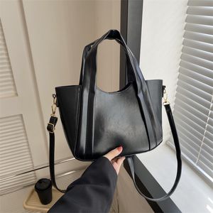 Koreaanse vrijetijdszachte lederen handtas emmertas mode westerse stijl solide kleur vrijetijdsschoudertas crossbody tas ccj3084