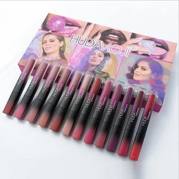 Koreaanse Lipstick Set Waterdicht Voedzaam Fluwelen Lip Stick Rode Tint Naakt Batom Make-up Langdurige HYDRATERENDE Kit 12 st 231225
