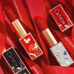 Koreaanse Make-up Lippenstift Katje Gebeeldhouwde Matte Lip Stick Set voor Vrouwen Waterdichte Fluwelen Tint Vegan Lipgloss 231225